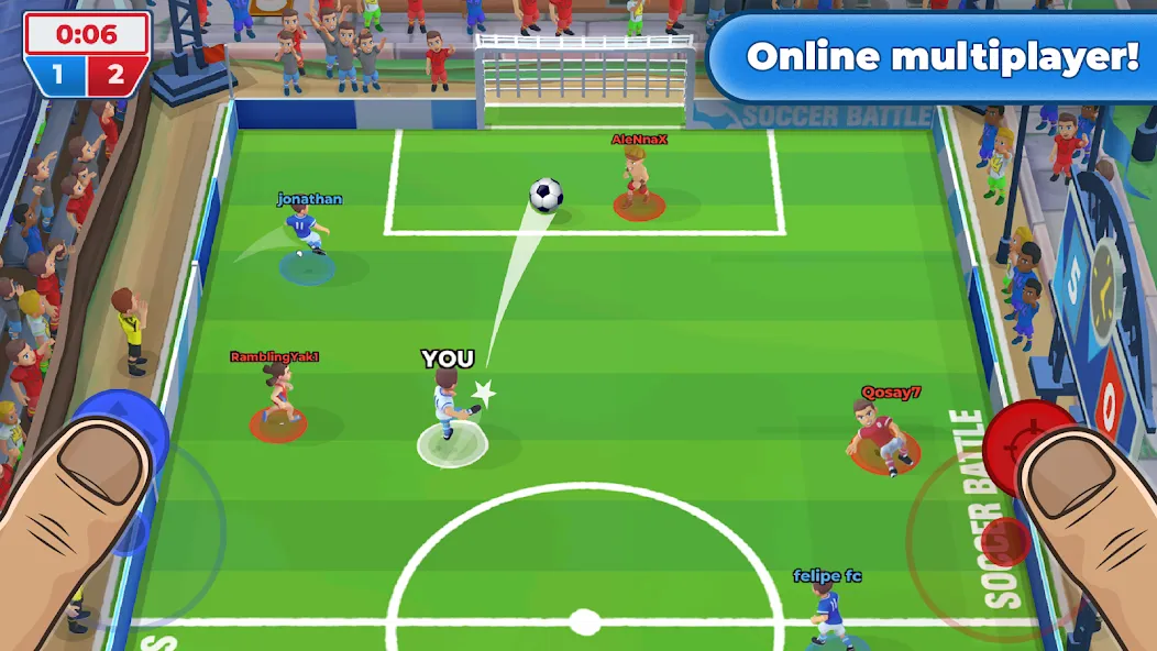 Soccer Battle -  PvP Football  [МОД Меню] Screenshot 1