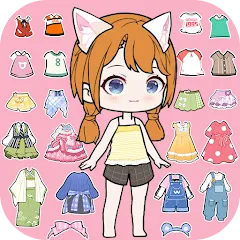 Скачать взломанную YOYO Doll Anime Dress Up Game (ЙОЙО)  [МОД Меню] - полная версия apk на Андроид