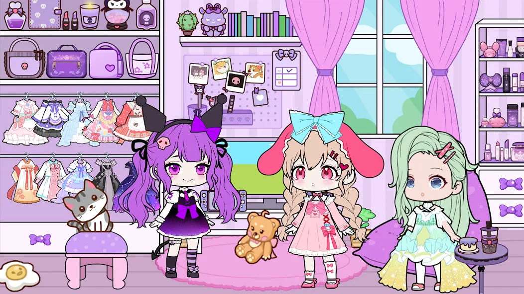 YOYO Doll School life Dress up (ЙОЙО Лайф ворлд)  [МОД Много монет] Screenshot 4