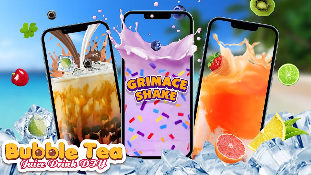 Boba Grimaces Shake Bubble Tea (Бабл)  [МОД Много монет] Screenshot 1