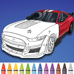 Скачать взломанную Cars Color By Number (Цветные машины по номерам)  [МОД Много денег] - последняя версия apk на Андроид