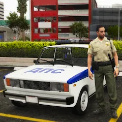 Взломанная Police Car Riders: VAZ 2107  [МОД Mega Pack] - последняя версия apk на Андроид