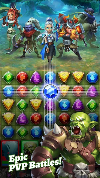 Dragon Strike: Puzzle RPG (Драгон Страйк)  [МОД Бесконечные деньги] Screenshot 3