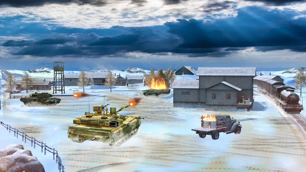 Tank Battle Army Games 2023  [МОД Много денег] Screenshot 1