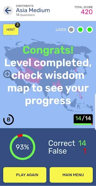 Map Quiz World Geography (Мап Квиз Всемирная География)  [МОД Меню] Screenshot 3