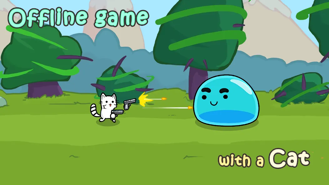 Stickman Cat Gun offline games  [МОД Mega Pack] Screenshot 2