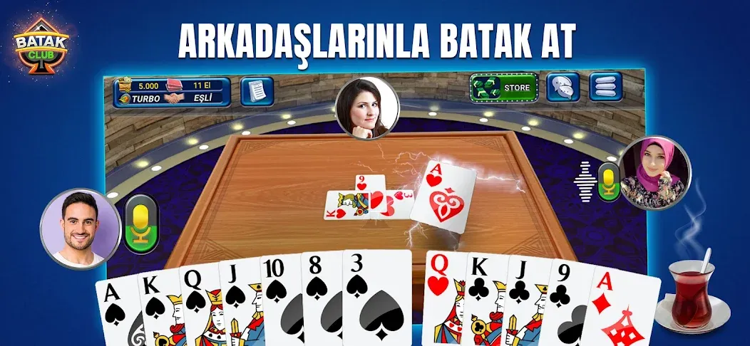 Batak Club - Play Spades (Батак Клуб)  [МОД Много денег] Screenshot 1