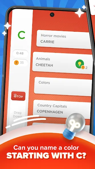 Stop - Categories Word Game  [МОД Бесконечные деньги] Screenshot 3