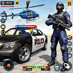 Взлом US Police Shooting Crime City  [МОД Много монет] - полная версия apk на Андроид