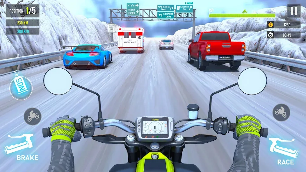 Moto Traffic Bike Race Game 3d (Мото Трафик Байк Рейс Гейм 3д)  [МОД Много монет] Screenshot 3