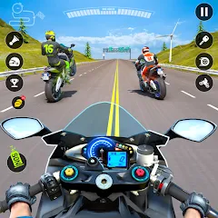 Взлом Moto Traffic Bike Race Game 3d (Мото Трафик Байк Рейс Гейм 3д)  [МОД Много монет] - последняя версия apk на Андроид