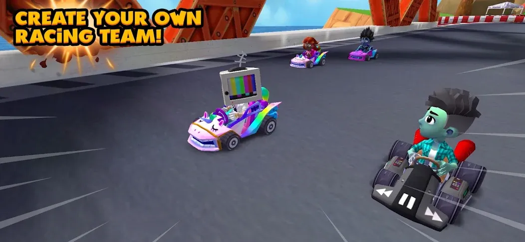 Boom Karts Multiplayer Racing (Бум Картс Мультиплеер Рейсинг)  [МОД Все открыто] Screenshot 3