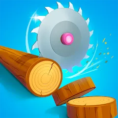 Взломанная Idle Cutter: Wood Slice (Айдл Катер)  [МОД Unlocked] - стабильная версия apk на Андроид