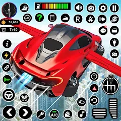 Скачать взломанную Flying Car Robot Shooting Game  [МОД Бесконечные деньги] - полная версия apk на Андроид