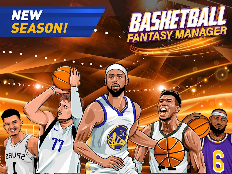 Basketball Fantasy Manager NBA  [МОД Unlocked] Screenshot 1