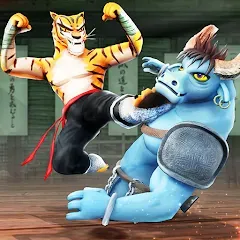 Взлом Kung Fu Animal: Fighting Games (Кунгфу животное)  [МОД Много монет] - последняя версия apk на Андроид