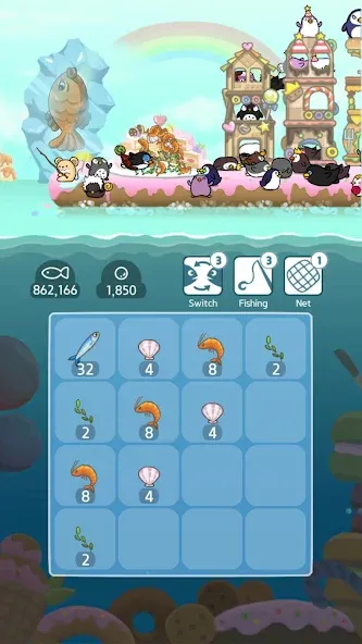 2048 Penguin Island  [МОД Бесконечные монеты] Screenshot 2