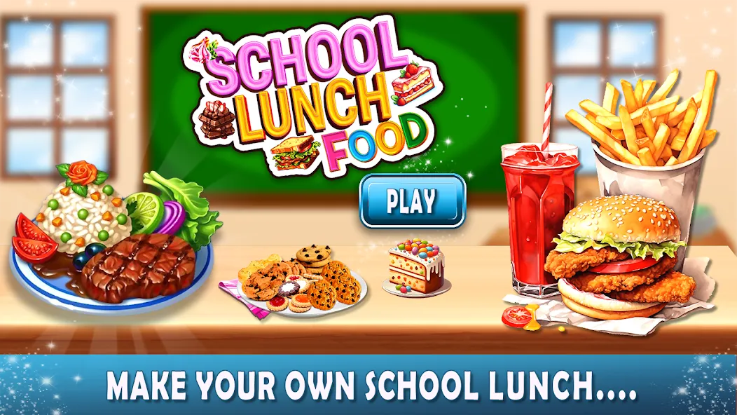 Lunch Box cooking Games 2023 (ШКОЛЬНЫЙ ОБЕД ПРИГОТОВЛЕНИЕ ПИЩИ Создание поваров)  [МОД Unlimited Money] Screenshot 1