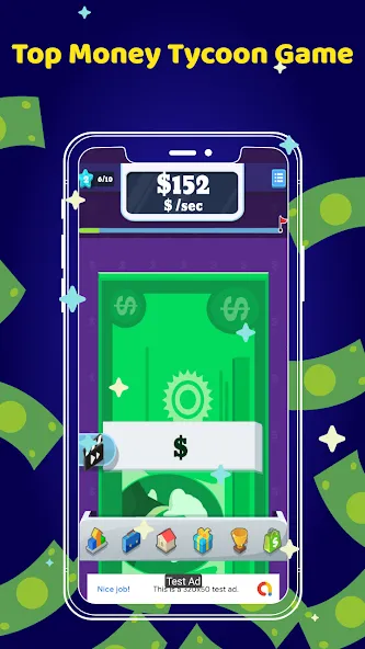 Money Clicker Game -Money Rain  [МОД Unlimited Money] Screenshot 1