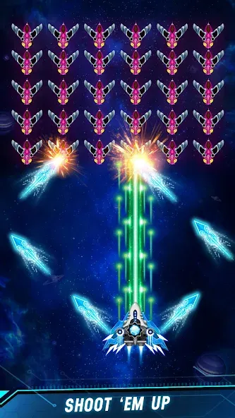 Space shooter - Galaxy attack (Спейс шутер)  [МОД Mega Pack] Screenshot 1