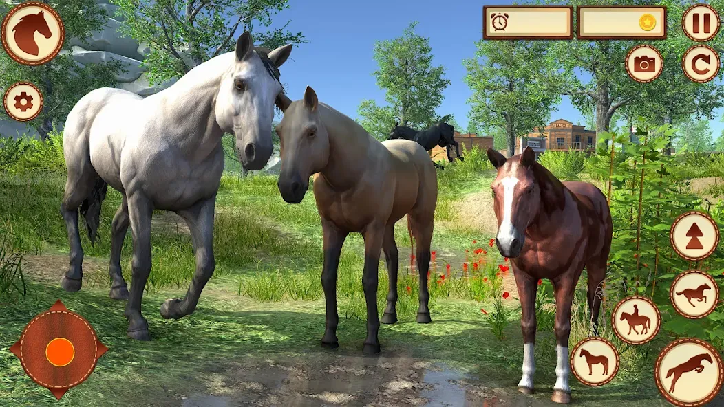 Virtual Wild Horse Family Sim (Виртуальное семейство диких лошадей)  [МОД Бесконечные деньги] Screenshot 1