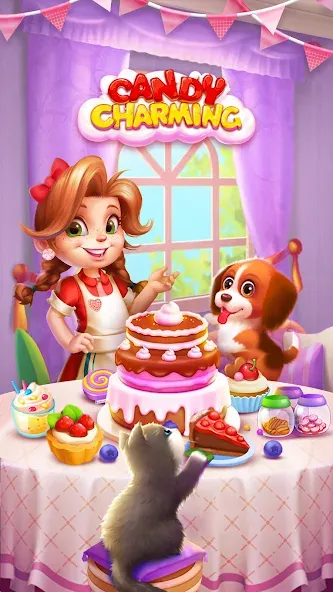 Candy Charming - Match 3 Games (энди Чарминг)  [МОД Mega Pack] Screenshot 1