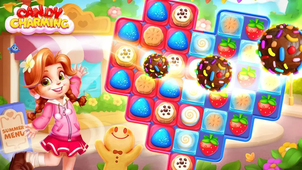 Candy Charming - Match 3 Games (энди Чарминг)  [МОД Mega Pack] Screenshot 5