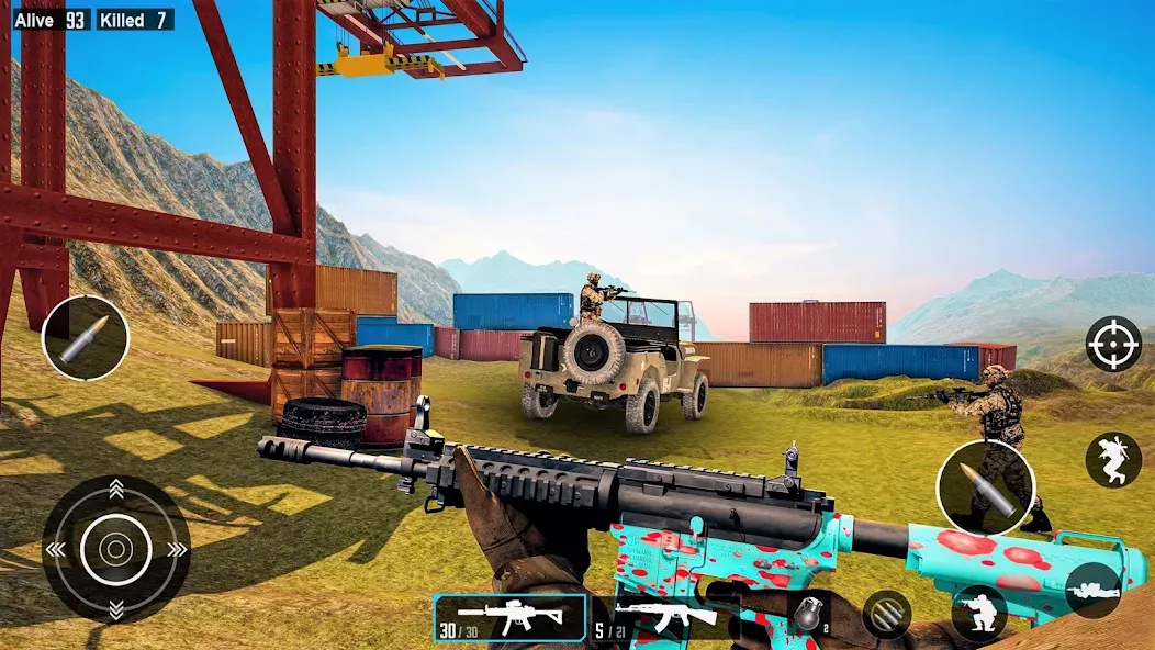 Commando Gun Shooting Games  [МОД Unlocked] Screenshot 2