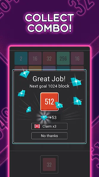 Join Blocks 2048 Number Puzzle (Джоин Блокс)  [МОД Много монет] Screenshot 4