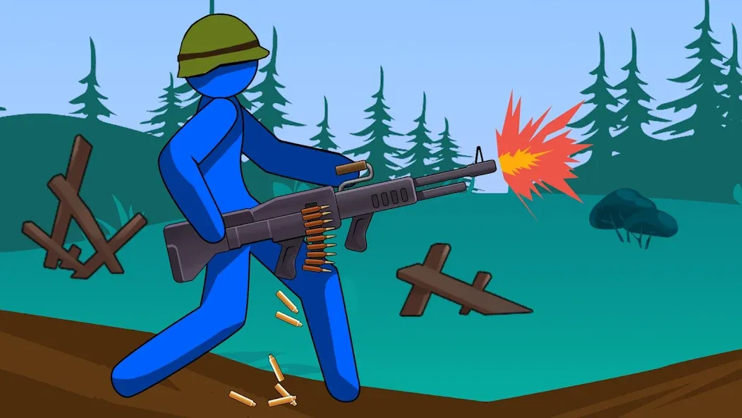 Stickman History Battle (Стикмен История Битва)  [МОД Много денег] Screenshot 2