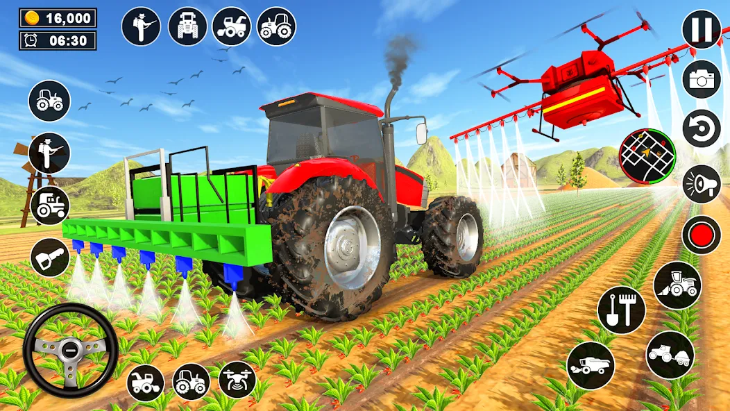 Real Tractor Driving Simulator (Реальный симулятор вождения трактора)  [МОД Бесконечные деньги] Screenshot 4