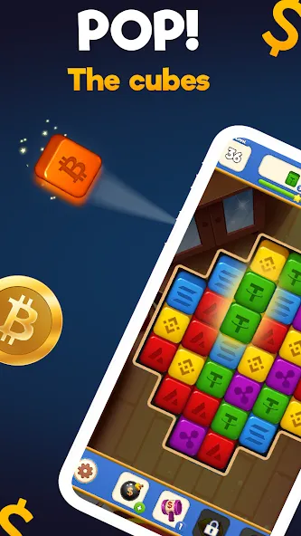 Crypto Blocks Puzzle Challenge  [МОД Unlocked] Screenshot 1