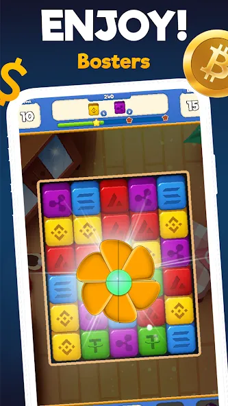 Crypto Blocks Puzzle Challenge  [МОД Unlocked] Screenshot 5