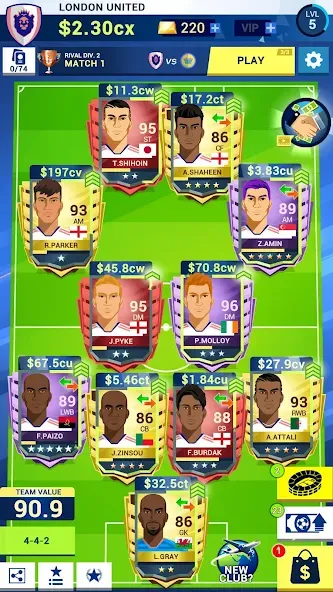 Idle Eleven - Soccer tycoon (Айдл Илевен)  [МОД Все открыто] Screenshot 1