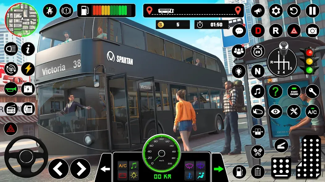 Bus Simulator : 3D Bus Games (Бас Драйвинг Симулятор ПВП Игра)  [МОД Меню] Screenshot 5