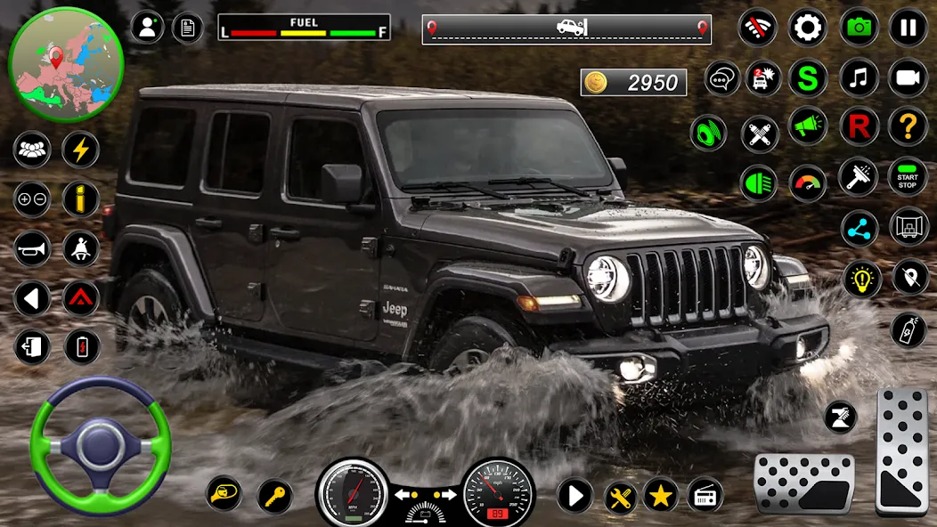 Jeep Driving Simulator offRoad (Джип Драйвинг Симулятор вне дороги)  [МОД Меню] Screenshot 2