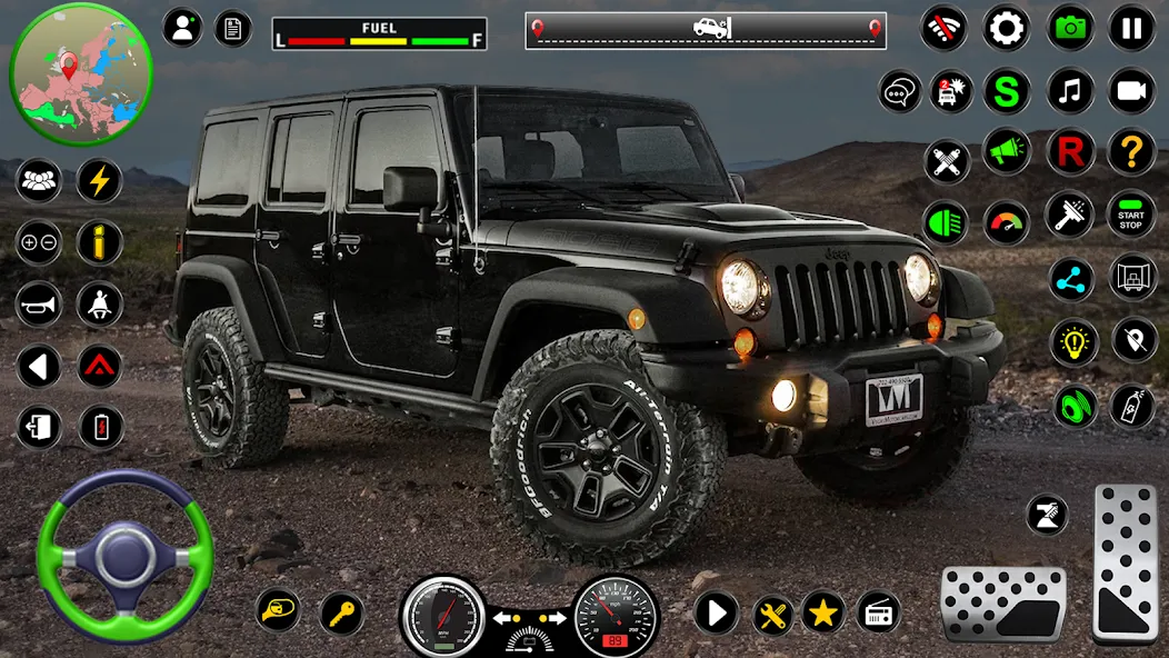 Jeep Driving Simulator offRoad (Джип Драйвинг Симулятор вне дороги)  [МОД Меню] Screenshot 5