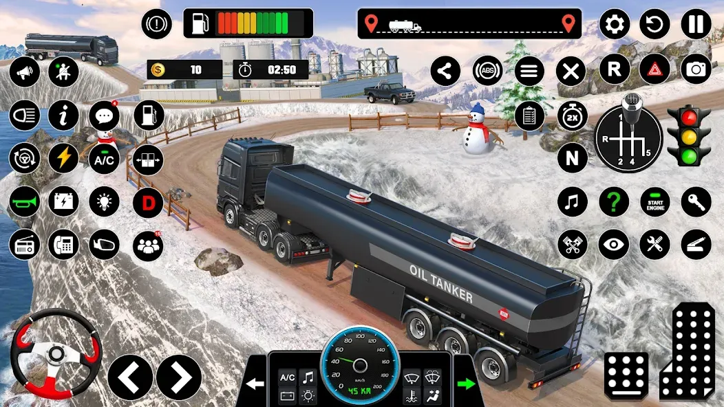 Oil Truck Games: Driving Games  [МОД Бесконечные деньги] Screenshot 2