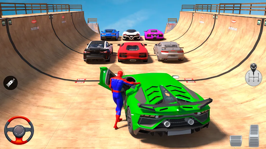 Superhero Car: Mega Ramp Games (Рамп Кар Гейм)  [МОД Меню] Screenshot 1