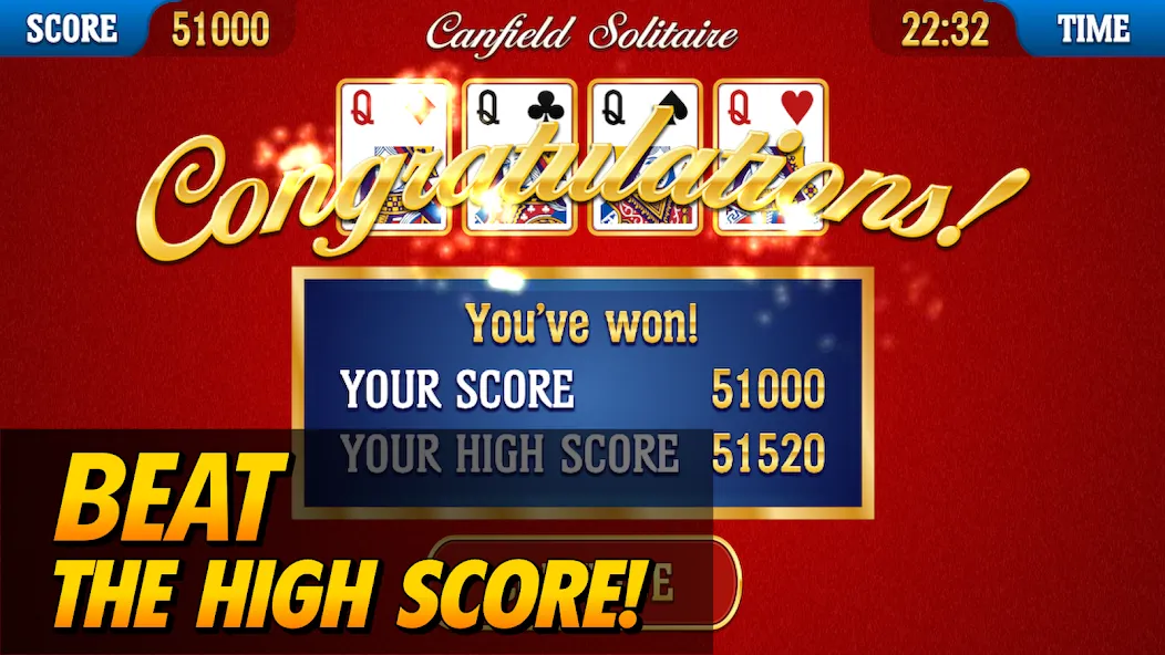 Canfield Solitaire (Кэнфилд пасьянс)  [МОД Menu] Screenshot 2