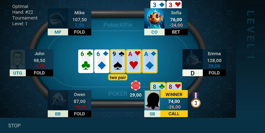 Offline Poker AI - PokerAlfie (Оффлайн Покер ИИ)  [МОД Бесконечные деньги] Screenshot 5