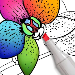 Скачать взломанную Coloring for adults offline  [МОД Бесконечные деньги] - последняя версия apk на Андроид