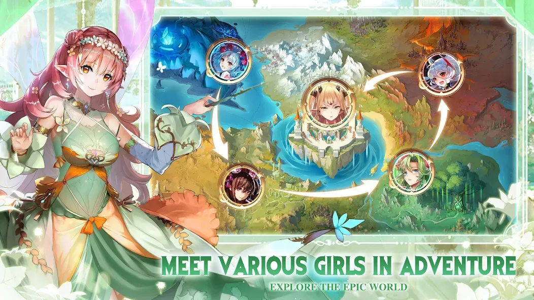 Girls' Connect: Idle RPG  [МОД Unlimited Money] Screenshot 5