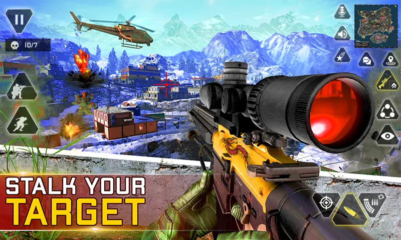 Sniper Gun Shooting game (ИГИ Снайпер Оружие Стрелялки Игры)  [МОД Бесконечные монеты] Screenshot 2