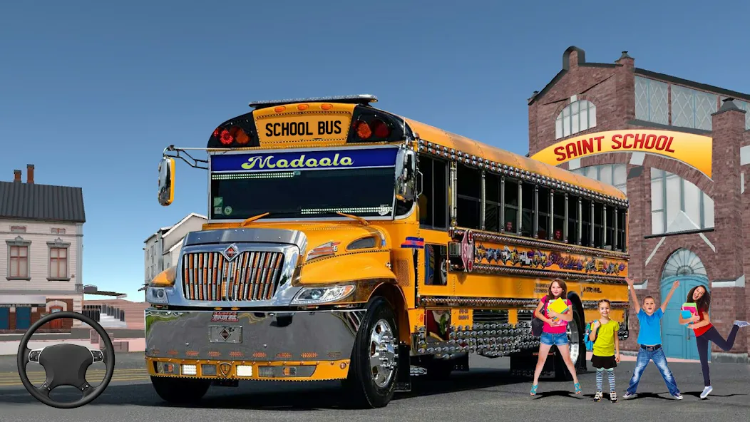 School Bus Transport Simulator (Школьный Автобусный Транспортный Симулятор)  [МОД Mega Pack] Screenshot 1