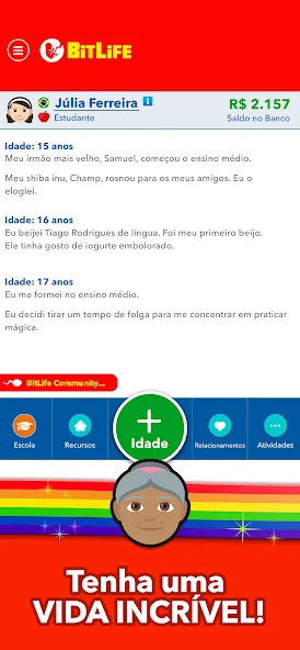 BitLife BR - Simulação de vida (БитЛайф БР)  [МОД Бесконечные монеты] Screenshot 4