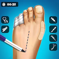 Взломанная Hospital Surgeon: Doctor Game  [МОД Menu] - полная версия apk на Андроид