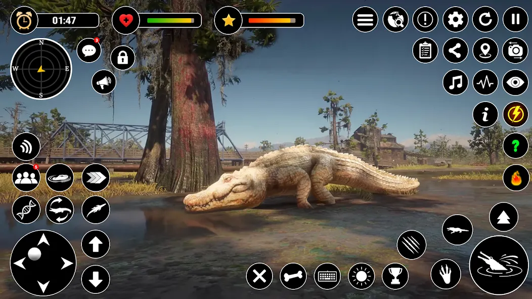 Animal Crocodile Attack Sim (Энимал Крокодайл Аттак Сим)  [МОД Много денег] Screenshot 4