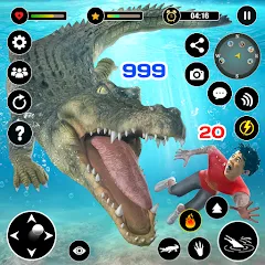 Скачать взлом Animal Crocodile Attack Sim (Энимал Крокодайл Аттак Сим)  [МОД Много денег] - стабильная версия apk на Андроид