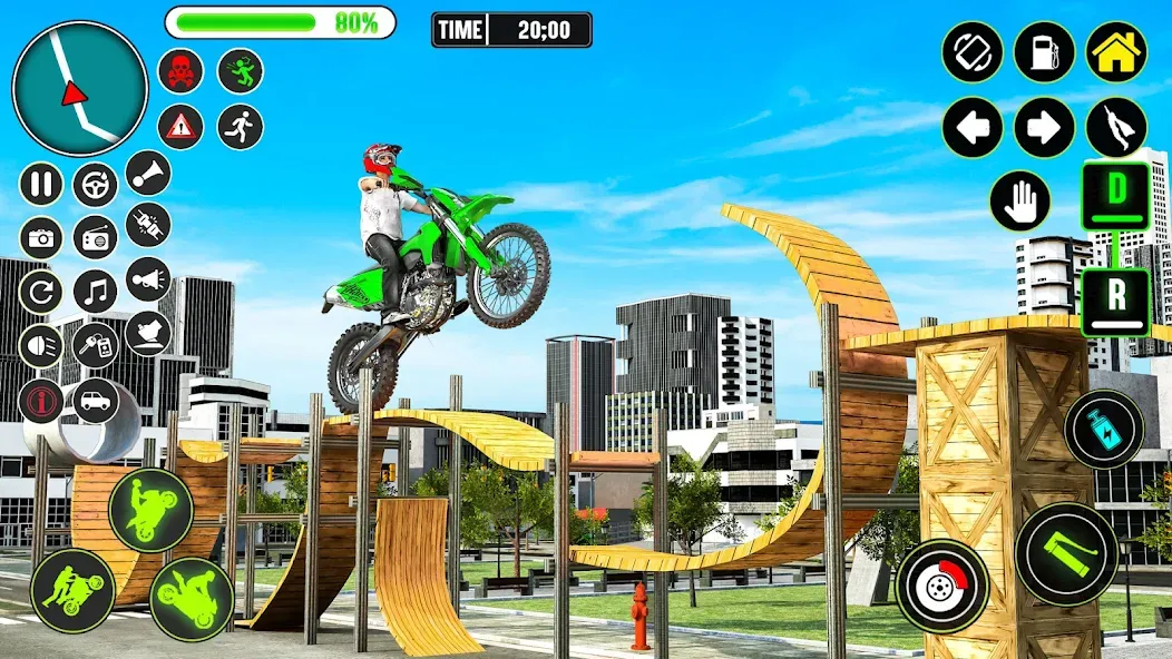 GT Bike Racing Game Moto Stunt (ДжиТи Байк Рейсинг Гейм Мото Стант)  [МОД Menu] Screenshot 1